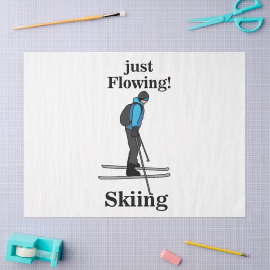 Skiing Just Flowing Skier 薄葉紙 (クラフト)