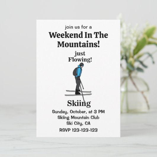 Skiing Just Flowing Skier Party 招待状 (スタンド正面)