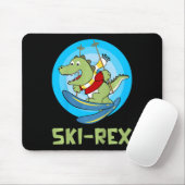 Skiing Kids Ski-rex Funny Dino Toddler Funny  マウスパッド (マウス)