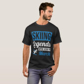 Skiing Legends Were Born In March - Birthday Gift Tシャツ (正面フル)