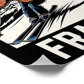 Skiing Les Arcs France  ポスター (角)