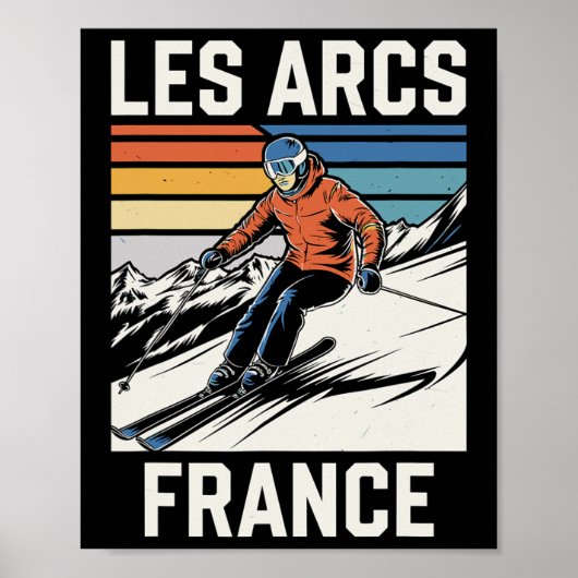Skiing Les Arcs France  ポスター (正面)