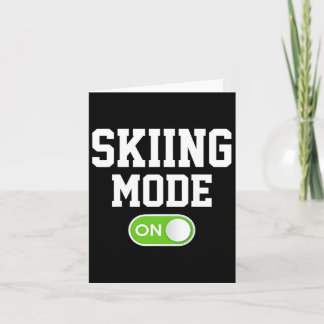 Skiing Mode On Funny Skier  カード