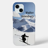 Skiing Mountain Scene personalize  Case-Mate iPhoneケース (裏面)