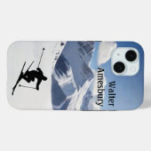 Skiing Mountain Scene personalize Case-Mate iPhoneケース (裏面 (横))