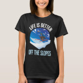 Skiing Off The Slopes Free Riding Tシャツ (正面)