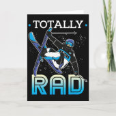 Skiing Outfit Nordic Skier Ski Totally Rad  カード (正面)