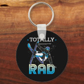 Skiing Outfit Nordic Skier Ski Totally Rad  キーホルダー (正面)