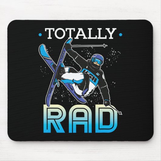 Skiing Outfit Nordic Skier Ski Totally Rad  マウスパッド (正面)