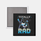 Skiing Outfit Nordic Skier Ski Totally Rad  マグネット (正面/裏面)