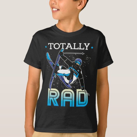 Skiing Outfit Nordic Skier Ski Totally Rad Tシャツ (正面)