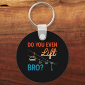 Skiing Outfit Ski Do You Even Lift Bro Nordic Skie キーホルダー (正面)