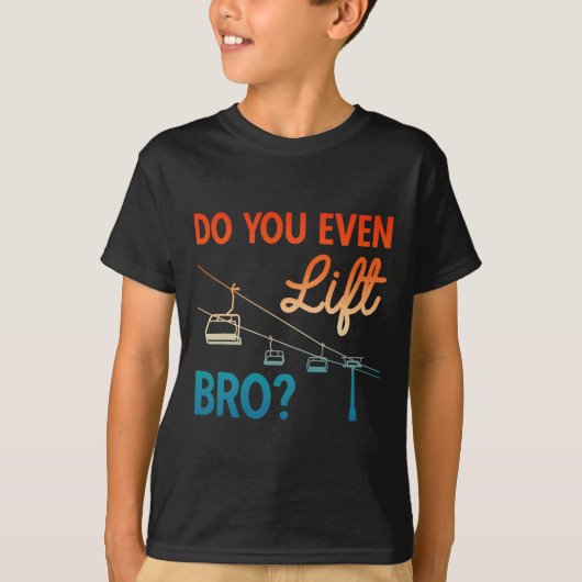 Skiing Outfit Ski Do You Even Lift Bro Nordic Skie Tシャツ (正面)