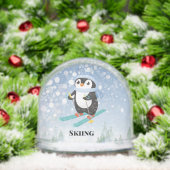 Skiing Penguin Sport Design Snow Globe (クリスマス)