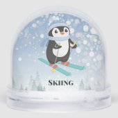 Skiing Penguin Sport Design Snow Globe (裏面)