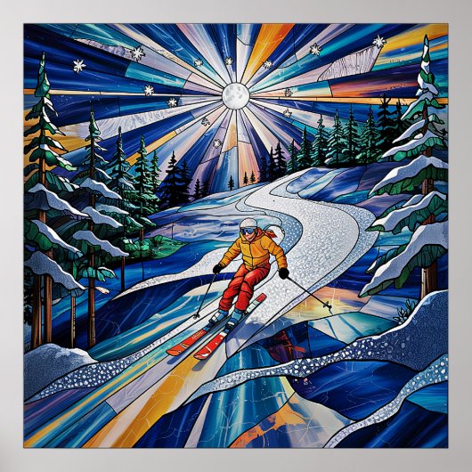 Skiing Poster ポスター (正面)