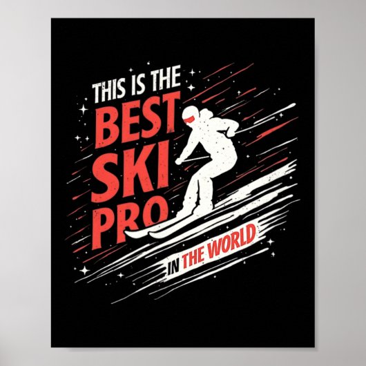 Skiing Professional Mountain Snow Sport ポスター (正面)