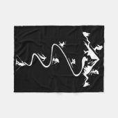 Skiing Ski Alpine  フリースブランケット (正面(横))