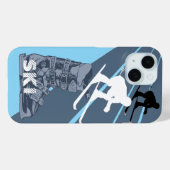 Skiing Ski Boot Blue iPhone Case Case-Mate iPhoneケース (裏面 (横))