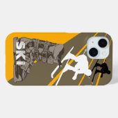 Skiing Ski Boot Brown iPhone Case Case-Mate iPhoneケース (裏面 (横))