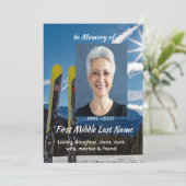 Skiing Skier Celebration of Life Service 招待状 (スタンド正面)