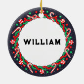 Skiing Skier Holiday Gift セラミックオーナメント (裏面)