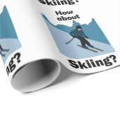 Skiing Skier How About Skiing Ski Lover ラッピングペーパー (ロールコーナー)