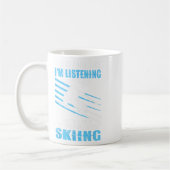 Skiing Skier - Ski Rider - Skiing コーヒーマグカップ (左)