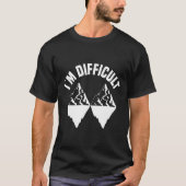Skiing Skier Snowboard Snowboarder I'm Difficult S Tシャツ (正面)