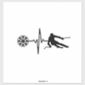 Skiing - Skiing Heartbeat Skier Gift シール (シート)