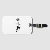 Skiing - Skiing Heartbeat Skier Gift ラゲッジタグ (正面横)