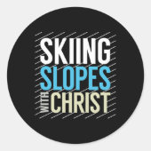 Skiing Slopes With Jesus  ラウンドシール (正面)