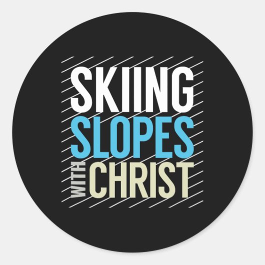 Skiing Slopes With Jesus  ラウンドシール (正面)