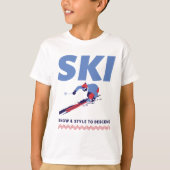 Skiing Stylishly Down The Slopes  Tシャツ (正面)