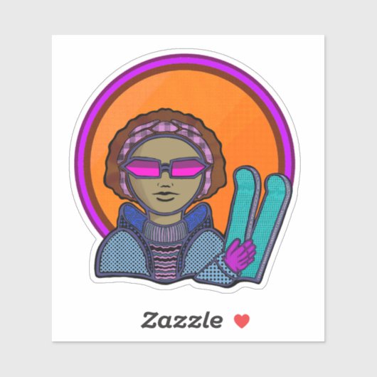 Skiing winter シール (シート)