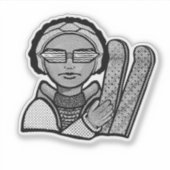 Skiing winter シール (正面)