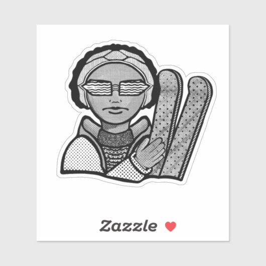 Skiing winter シール (シート)