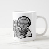 Skiing winter ジャンボコーヒーマグカップ (右)