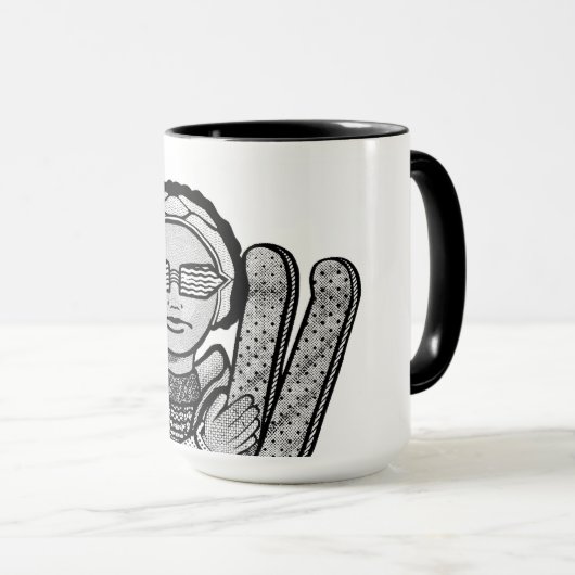 Skiing winter マグカップ (正面右)