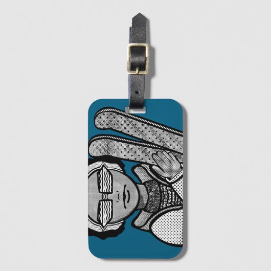 Skiing winter ラゲッジタグ (正面縦)