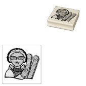 Skiing winter ラバースタンプ (押印)