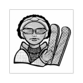 Skiing winter ラバースタンプ (インプリント)