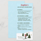 Skiing Women On Slopes Ski Trip Birthday Getaway メニュー (正面/裏面)