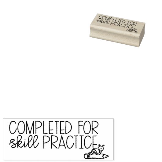 Skill Practiceの先生スタンプ完了 ラバースタンプ (押印)