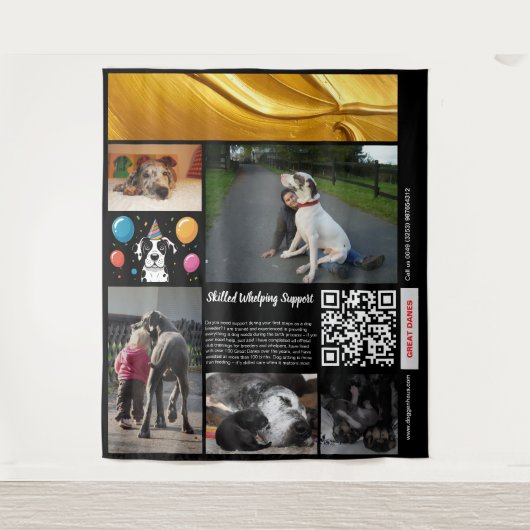 Skilled Whelping Support タペストリー (正面)