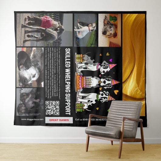 Skilled Whelping Support タペストリー (インサイチュ(横))