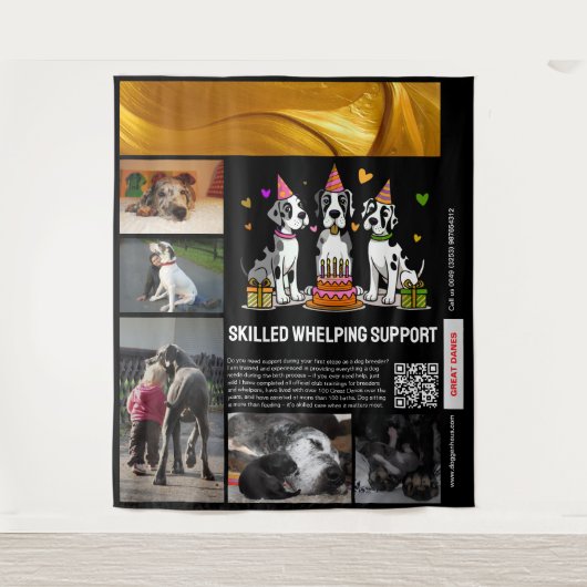 Skilled Whelping Support タペストリー (正面)