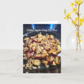Skillet Apple Crisp Recipe Card カード (黄色い花)