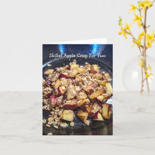 Skillet Apple Crisp Recipe Card カード (黄色い花)