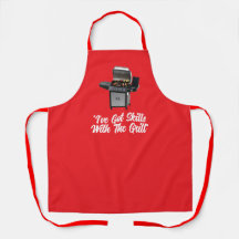 "Skills" All-Over Print Apron, Medium Apron
